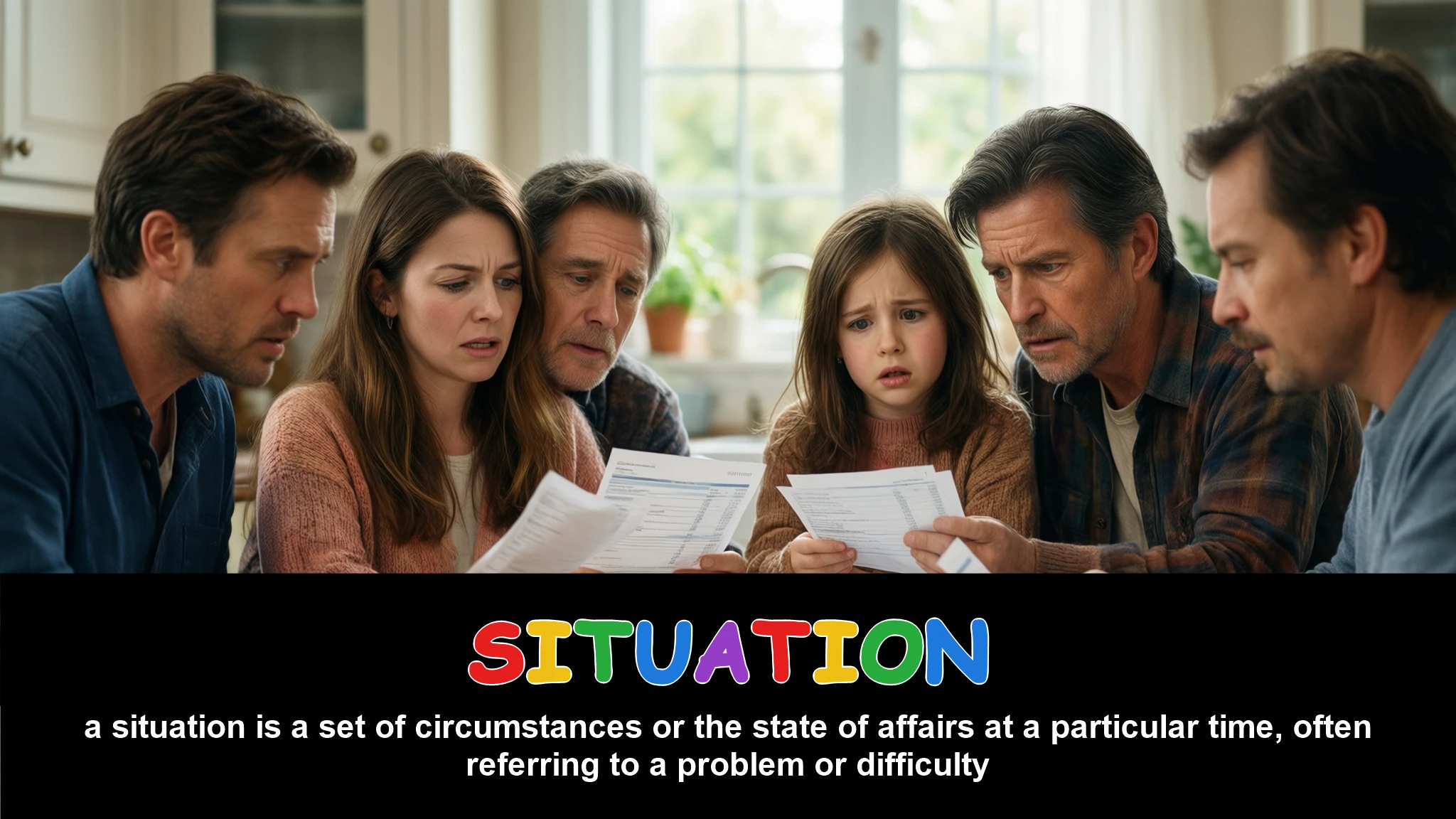 English Illustration for situation
